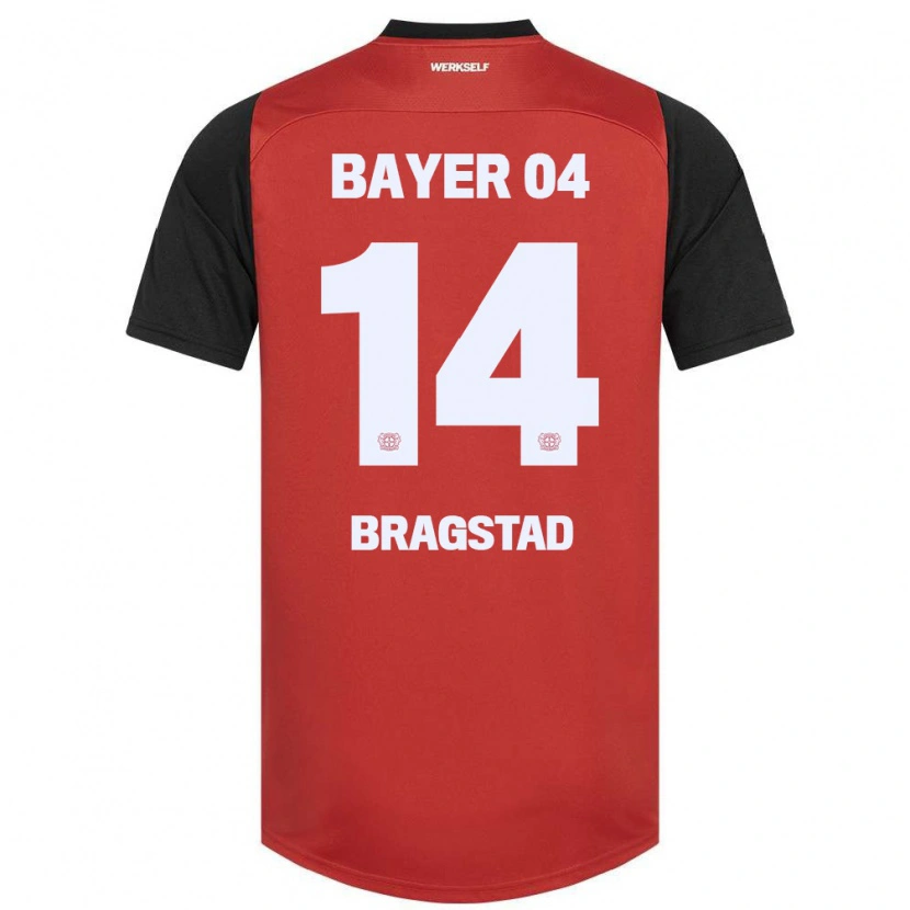 Danxen Män Emilie Bragstad #14 Röd Svart Hemmatröja Matchtröjor 2024/25 Tröjor T-Tröja