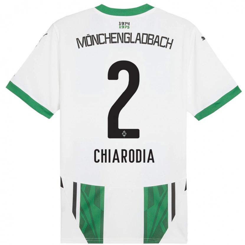Danxen Män Fabio Chiarodia #2 Vit Grön Hemmatröja Matchtröjor 2024/25 Tröjor T-Tröja