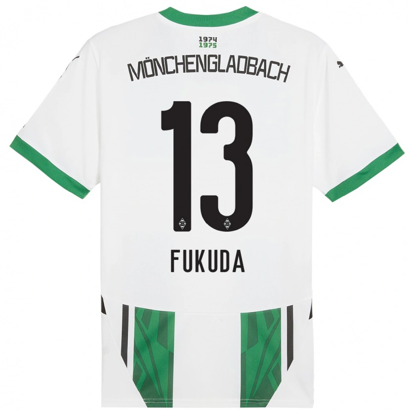 Danxen Män Shio Fukuda #13 Vit Grön Hemmatröja Matchtröjor 2024/25 Tröjor T-Tröja