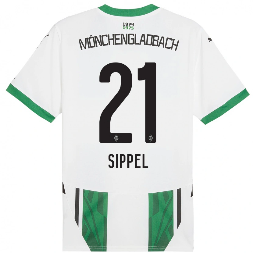 Danxen Män Tobias Sippel #21 Vit Grön Hemmatröja Matchtröjor 2024/25 Tröjor T-Tröja