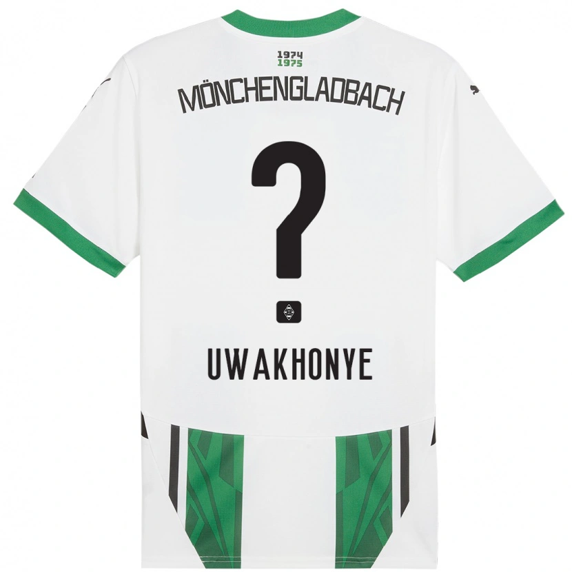 Danxen Män Josiah Uwakhonye #0 Vit Grön Hemmatröja Matchtröjor 2024/25 Tröjor T-Tröja