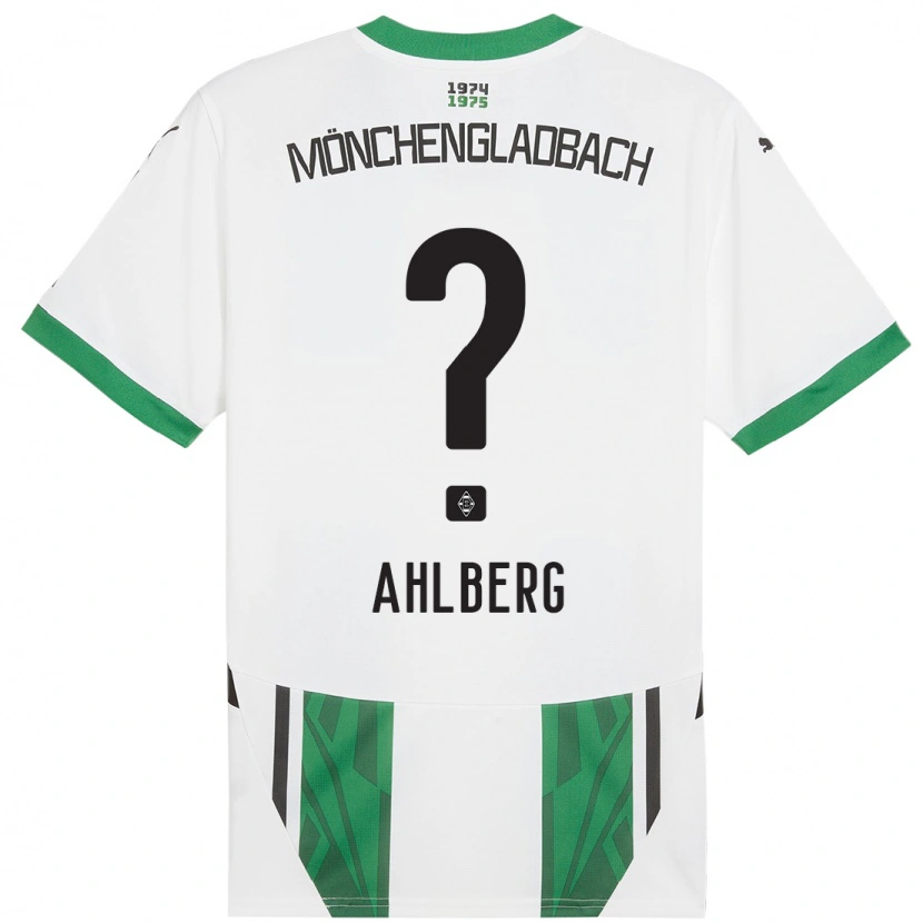 Danxen Män Kevin Ahlberg #0 Vit Grön Hemmatröja Matchtröjor 2024/25 Tröjor T-Tröja
