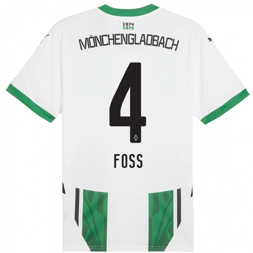 Danxen Män Jonathan Foss #4 Vit Grön Hemmatröja Matchtröjor 2024/25 Tröjor T-Tröja