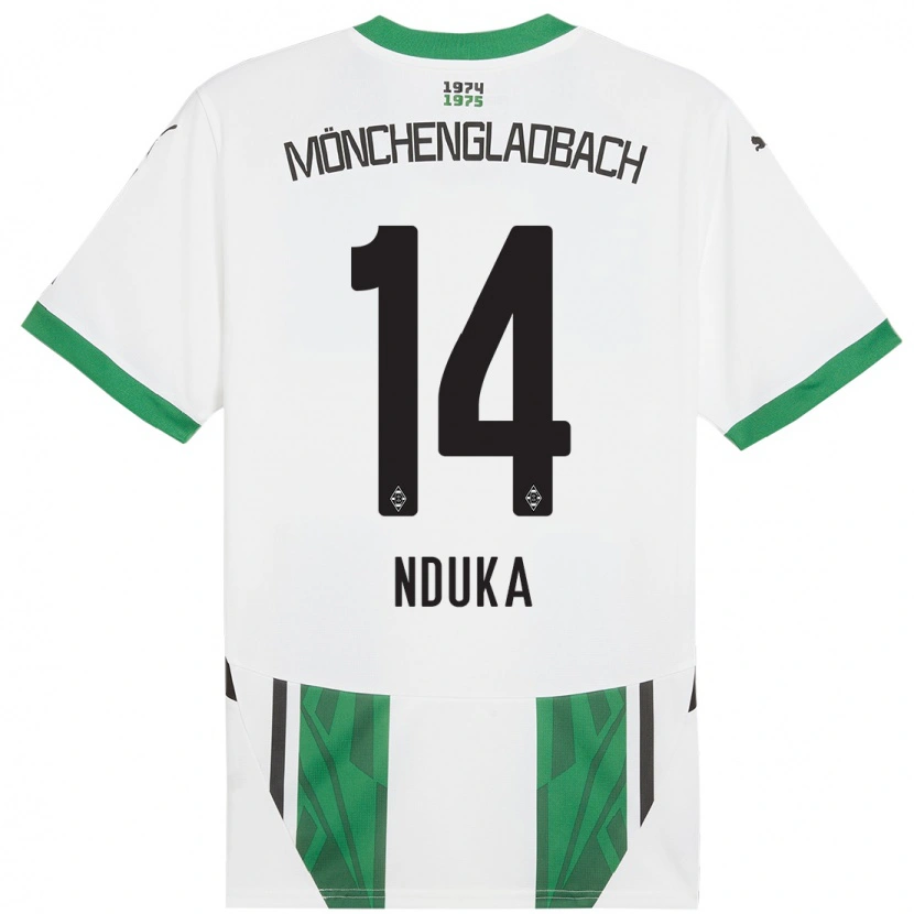 Danxen Män Michael Nduka #14 Vit Grön Hemmatröja Matchtröjor 2024/25 Tröjor T-Tröja