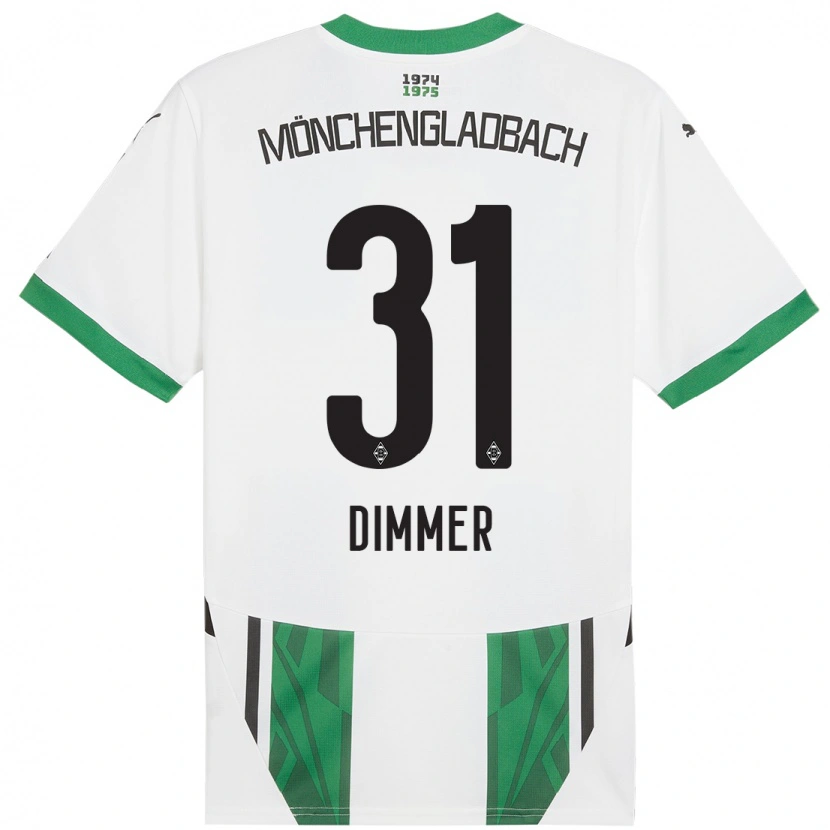 Danxen Män Florian Dimmer #31 Vit Grön Hemmatröja Matchtröjor 2024/25 Tröjor T-Tröja