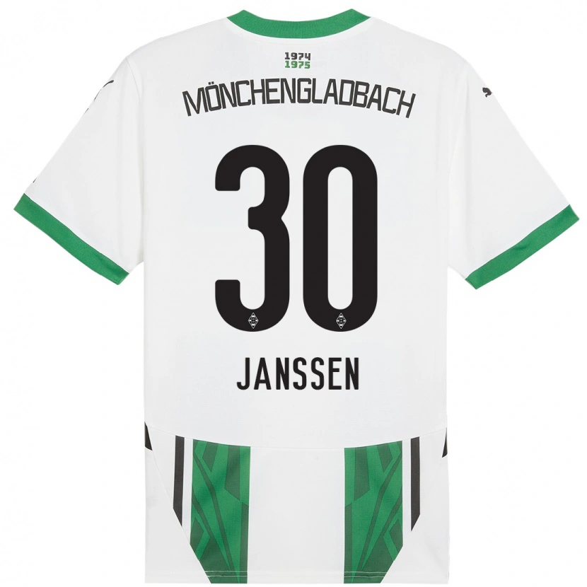 Danxen Män Annalena Janssen #30 Vit Grön Hemmatröja Matchtröjor 2024/25 Tröjor T-Tröja