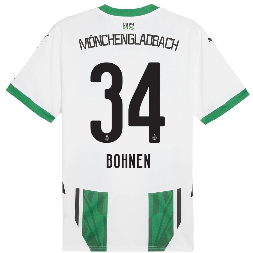 Danxen Män Bohnen #34 Vit Grön Hemmatröja Matchtröjor 2024/25 Tröjor T-Tröja
