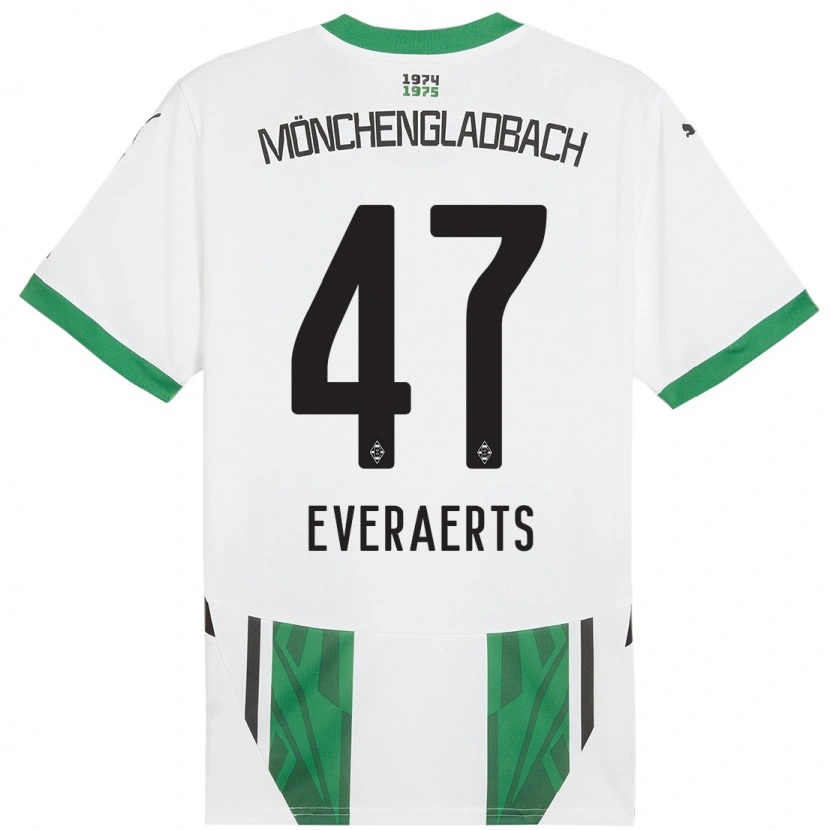 Danxen Män Kim Everaerts #47 Vit Grön Hemmatröja Matchtröjor 2024/25 Tröjor T-Tröja