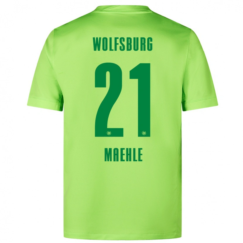 Danxen Män Joakim Maehle #21 Fluorescerande Grön Hemmatröja Matchtröjor 2024/25 Tröjor T-Tröja