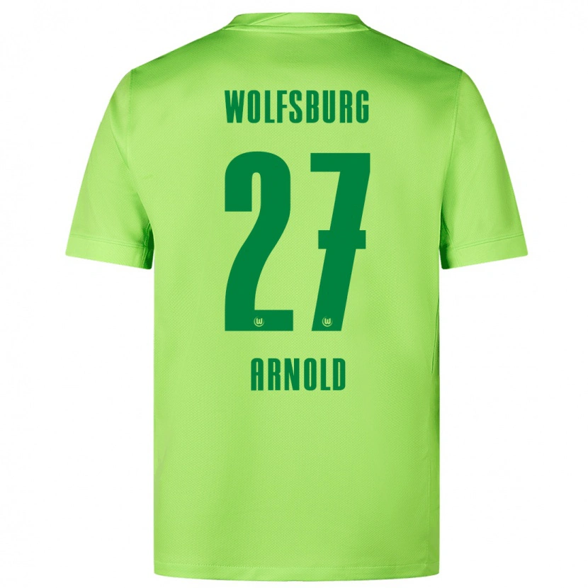 Danxen Män Maximilian Arnold #27 Fluorescerande Grön Hemmatröja Matchtröjor 2024/25 Tröjor T-Tröja