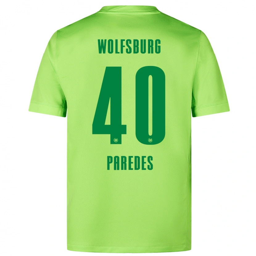 Danxen Män Kevin Paredes #40 Fluorescerande Grön Hemmatröja Matchtröjor 2024/25 Tröjor T-Tröja