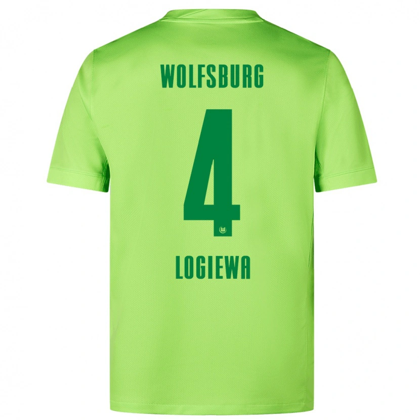 Danxen Män Luca Logiewa #4 Fluorescerande Grön Hemmatröja Matchtröjor 2024/25 Tröjor T-Tröja