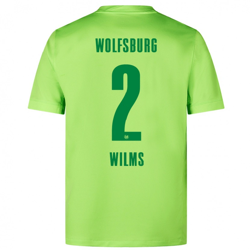 Danxen Män Lynn Wilms #2 Fluorescerande Grön Hemmatröja Matchtröjor 2024/25 Tröjor T-Tröja