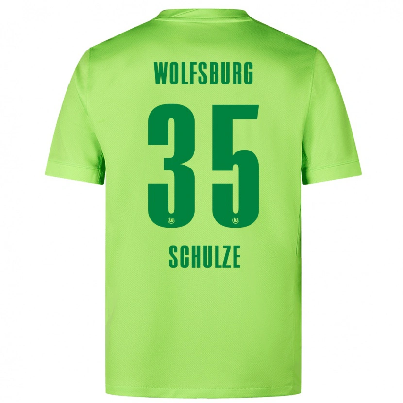 Danxen Män Philipp Schulze #35 Fluorescerande Grön Hemmatröja Matchtröjor 2024/25 Tröjor T-Tröja