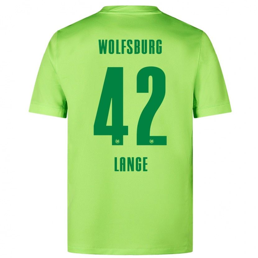 Danxen Män Felix Lange #42 Fluorescerande Grön Hemmatröja Matchtröjor 2024/25 Tröjor T-Tröja