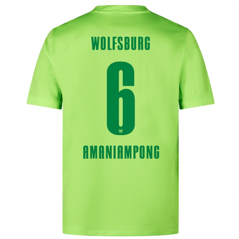 Danxen Män Marces Amaniampong #6 Fluorescerande Grön Hemmatröja Matchtröjor 2024/25 Tröjor T-Tröja
