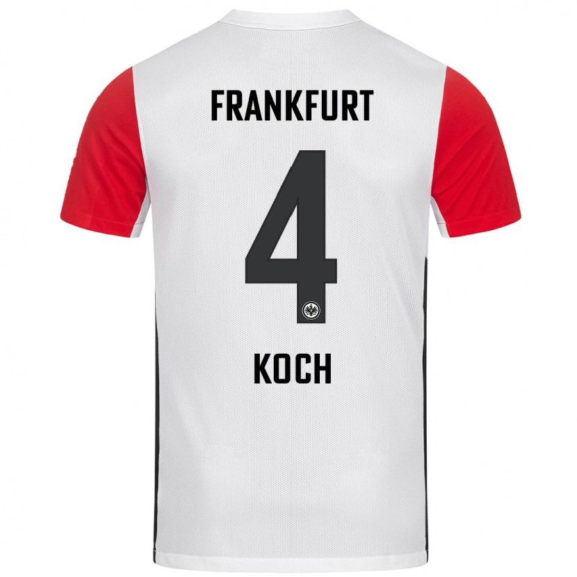 Danxen Män Robin Koch #4 Vit Röd Hemmatröja Matchtröjor 2024/25 Tröjor T-Tröja