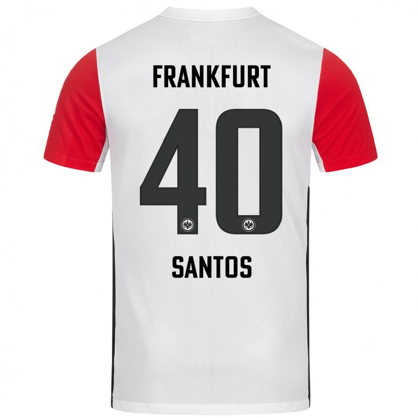 Danxen Män Kauã Santos #40 Vit Röd Hemmatröja Matchtröjor 2024/25 Tröjor T-Tröja
