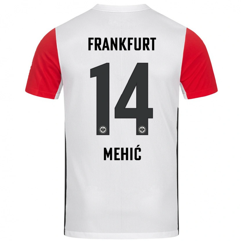 Danxen Män Liam Mehić #14 Vit Röd Hemmatröja Matchtröjor 2024/25 Tröjor T-Tröja