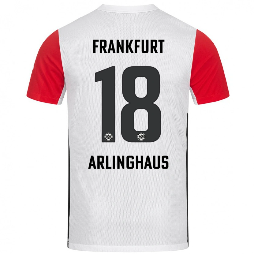 Danxen Män Max Arlinghaus #18 Vit Röd Hemmatröja Matchtröjor 2024/25 Tröjor T-Tröja