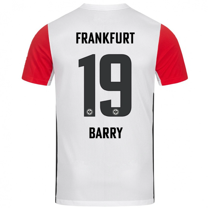 Danxen Män Jasha Barry #19 Vit Röd Hemmatröja Matchtröjor 2024/25 Tröjor T-Tröja