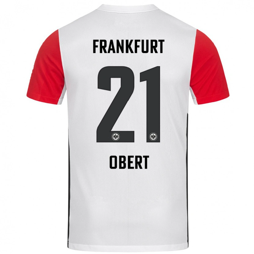 Danxen Män Yuriy Obert #21 Vit Röd Hemmatröja Matchtröjor 2024/25 Tröjor T-Tröja