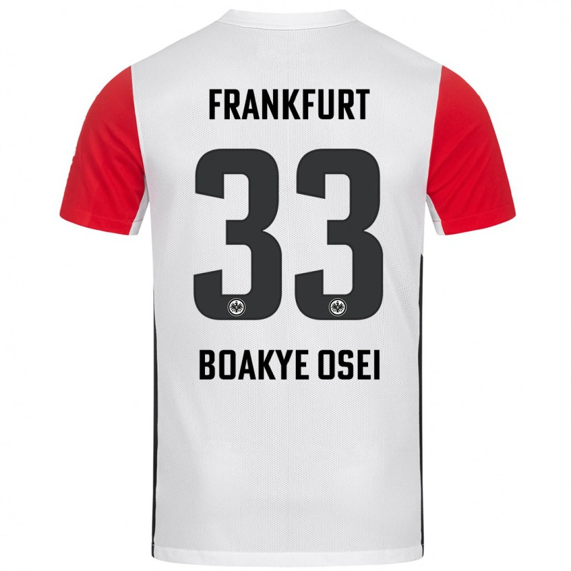 Danxen Män Derek Boakye-Osei #33 Vit Röd Hemmatröja Matchtröjor 2024/25 Tröjor T-Tröja