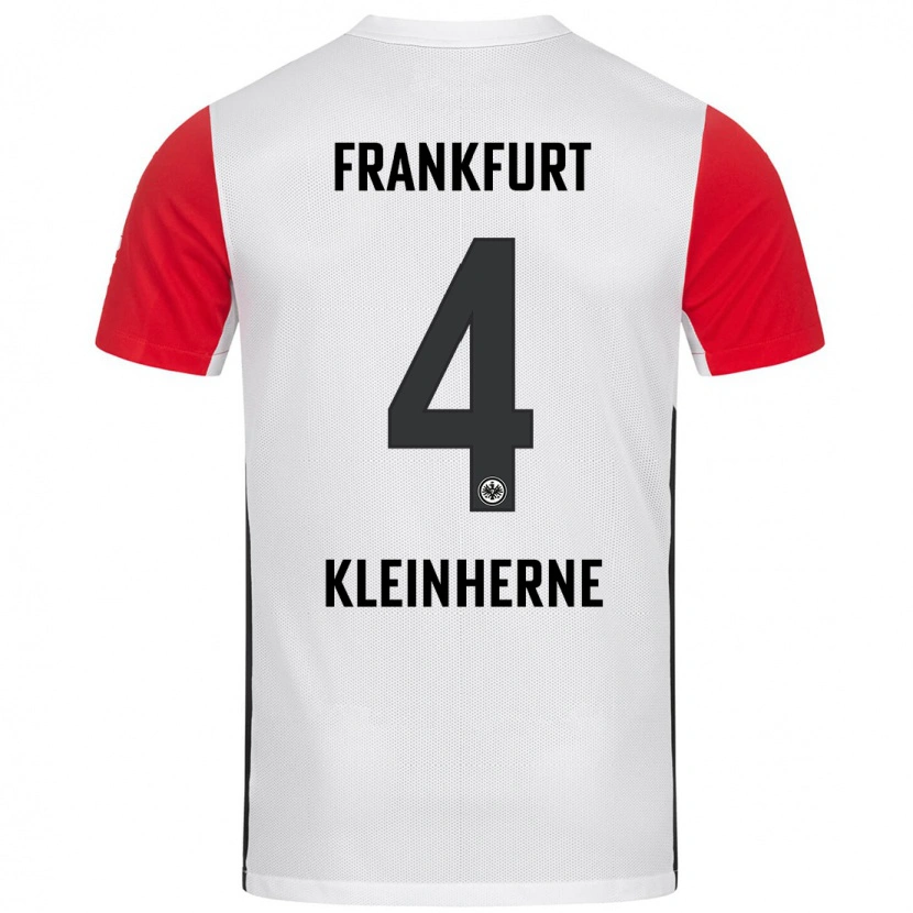 Danxen Män Sophia Kleinherne #4 Vit Röd Hemmatröja Matchtröjor 2024/25 Tröjor T-Tröja