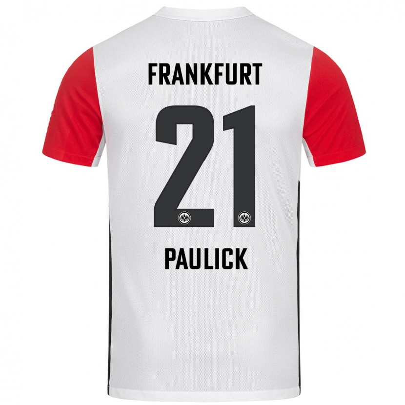 Danxen Män Lea Paulick #21 Vit Röd Hemmatröja Matchtröjor 2024/25 Tröjor T-Tröja