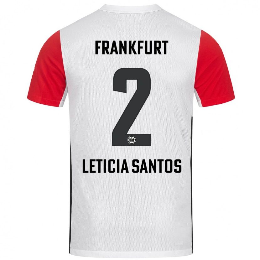 Danxen Män Letícia Santos De Oliveira #2 Vit Röd Hemmatröja Matchtröjor 2024/25 Tröjor T-Tröja