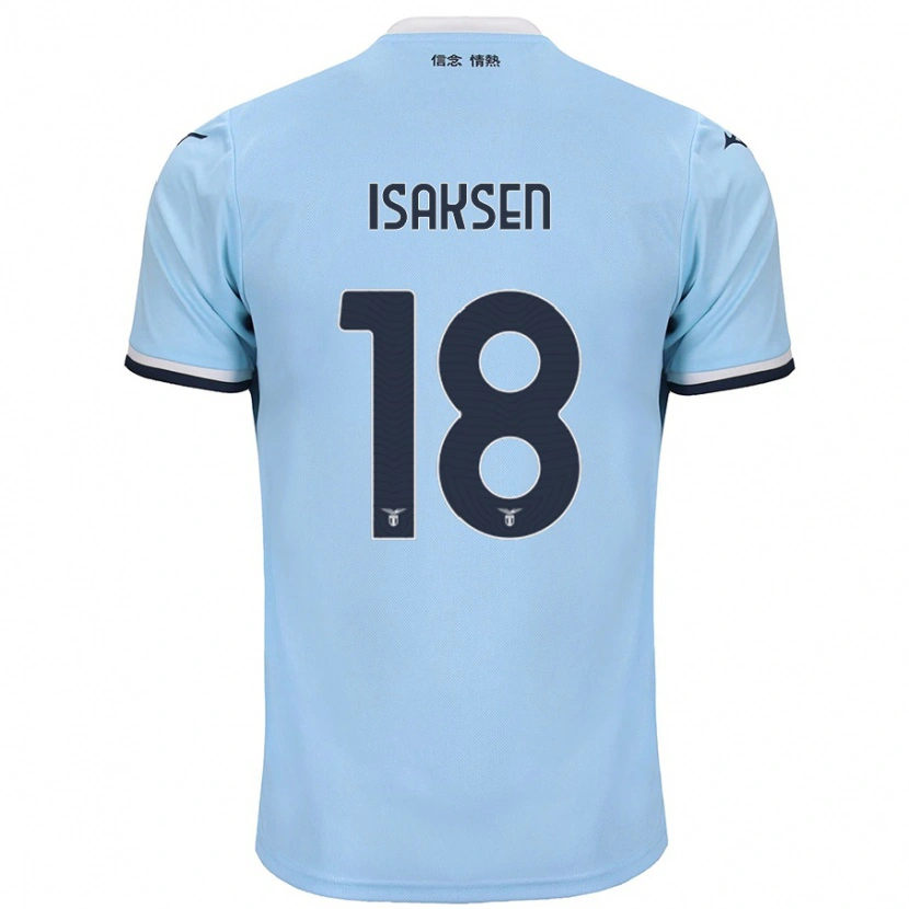 Danxen Män Gustav Isaksen #18 Blå Hemmatröja Matchtröjor 2024/25 Tröjor T-Tröja