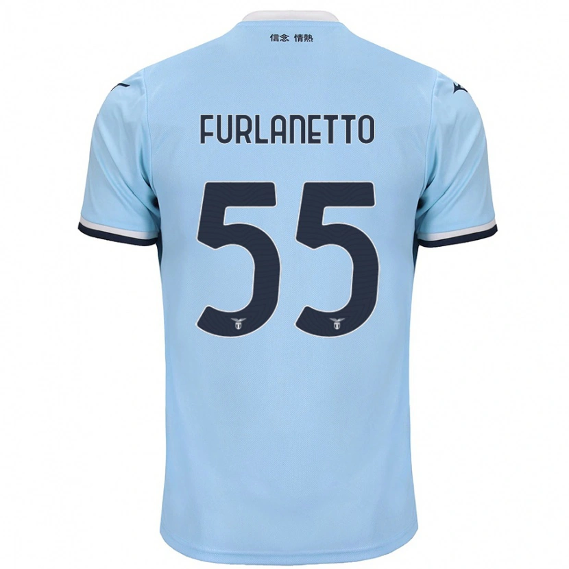 Danxen Män Alessio Furlanetto #55 Blå Hemmatröja Matchtröjor 2024/25 Tröjor T-Tröja