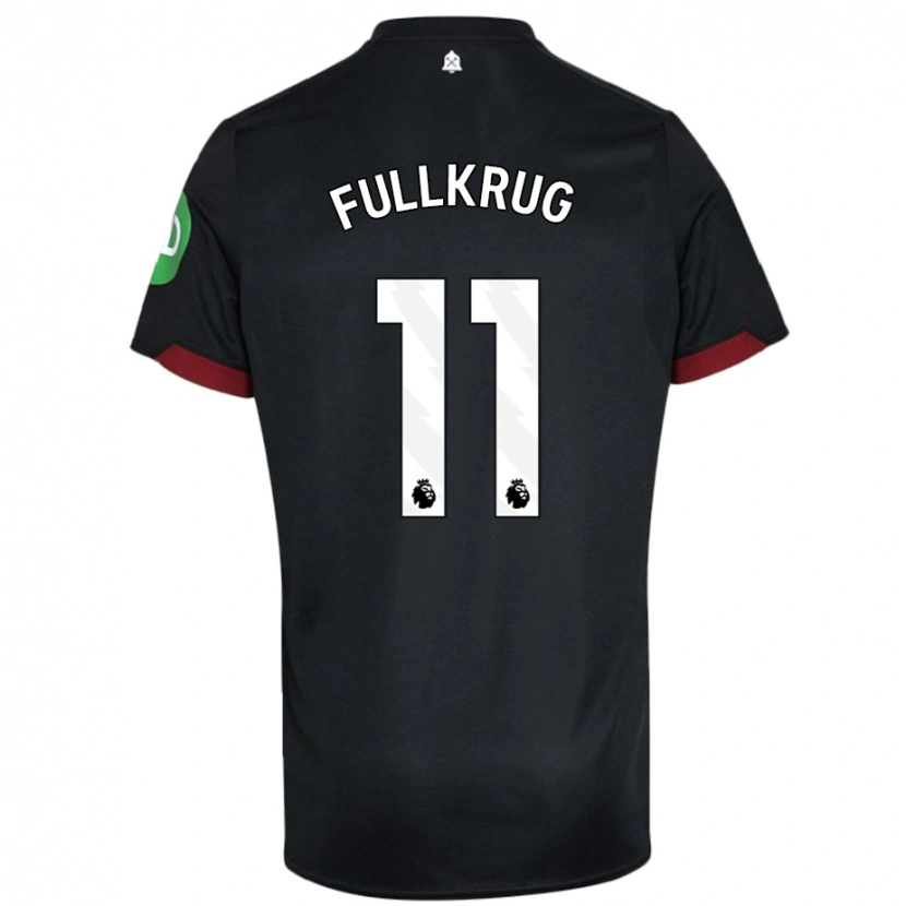 Danxen Män Niclas Füllkrug #11 Svart Vit Bortatröja Matchtröjor 2024/25 Tröjor T-Tröja