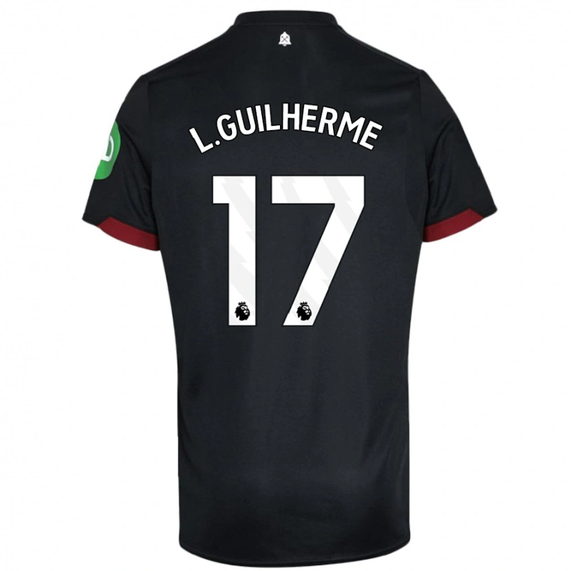 Danxen Män Luis Guilherme #17 Svart Vit Bortatröja Matchtröjor 2024/25 Tröjor T-Tröja