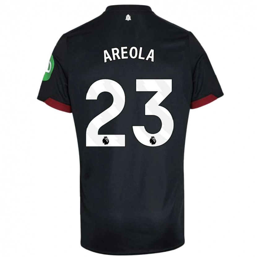 Danxen Män Alphonse Areola #23 Svart Vit Bortatröja Matchtröjor 2024/25 Tröjor T-Tröja