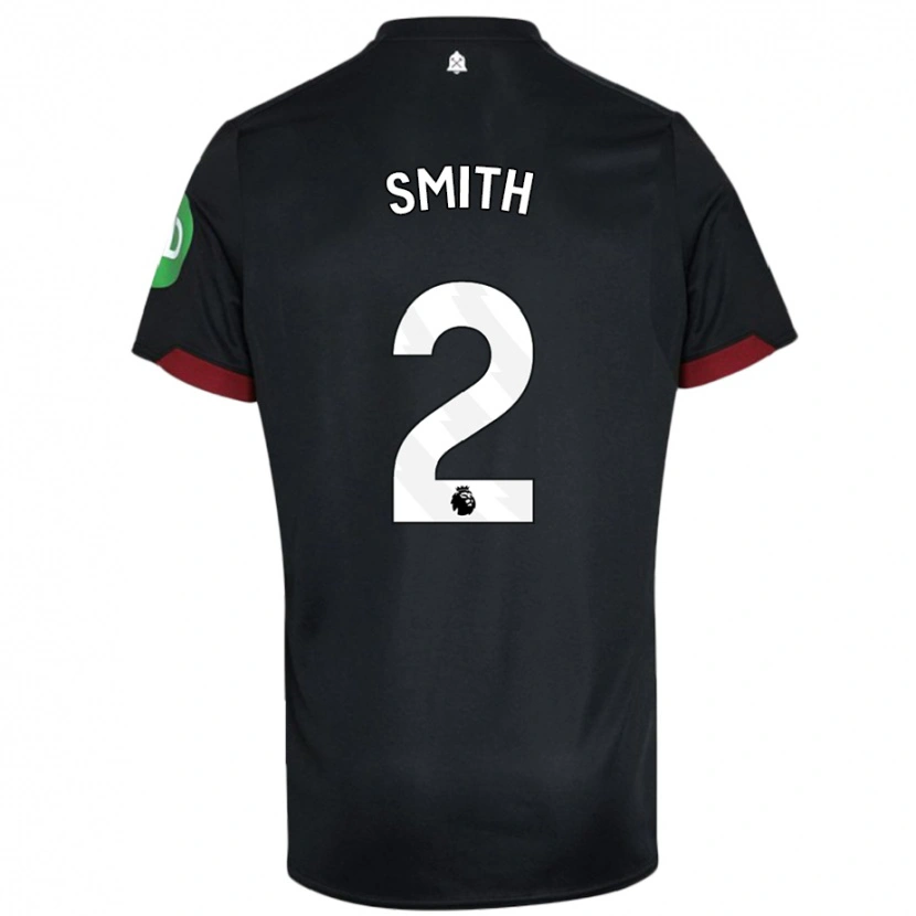 Danxen Män Kirsty Smith #2 Svart Vit Bortatröja Matchtröjor 2024/25 Tröjor T-Tröja