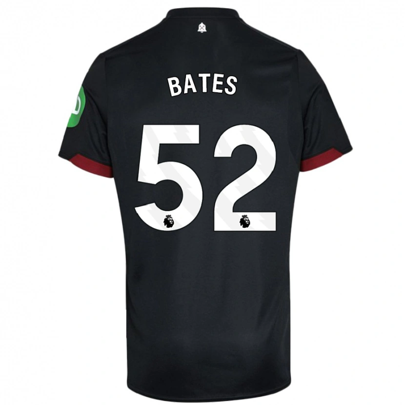 Danxen Män Billy Bates #52 Svart Vit Bortatröja Matchtröjor 2024/25 Tröjor T-Tröja