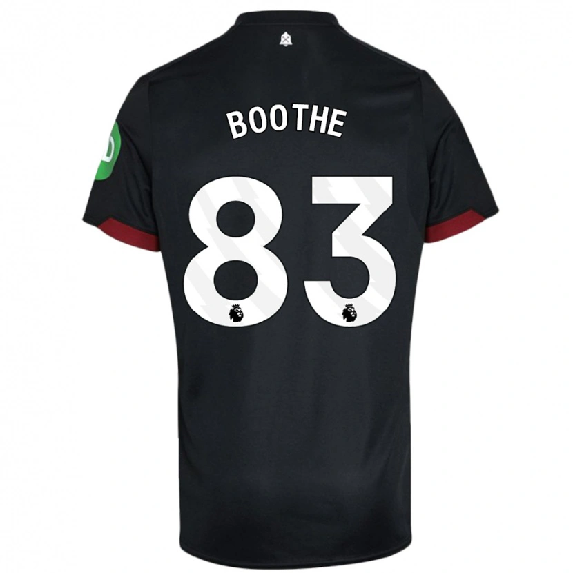 Danxen Män Sebastian Boothe #83 Svart Vit Bortatröja Matchtröjor 2024/25 Tröjor T-Tröja