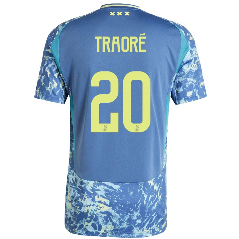 Danxen Män Bertrand Traoré #20 Grå Blå Gul Bortatröja Matchtröjor 2024/25 Tröjor T-Tröja