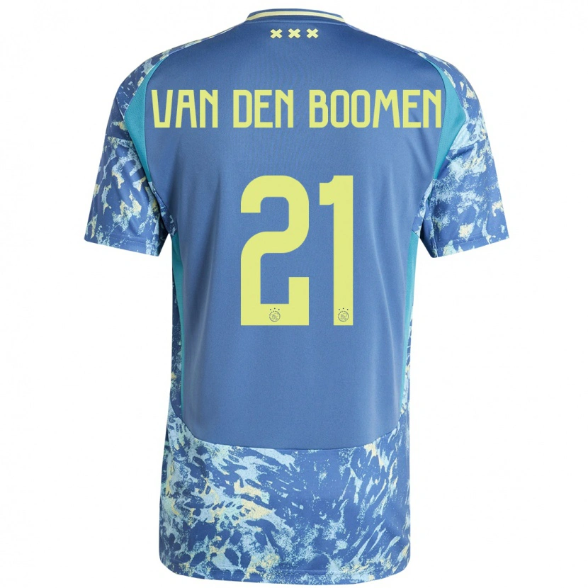 Danxen Män Branco Van Den Boomen #21 Grå Blå Gul Bortatröja Matchtröjor 2024/25 Tröjor T-Tröja