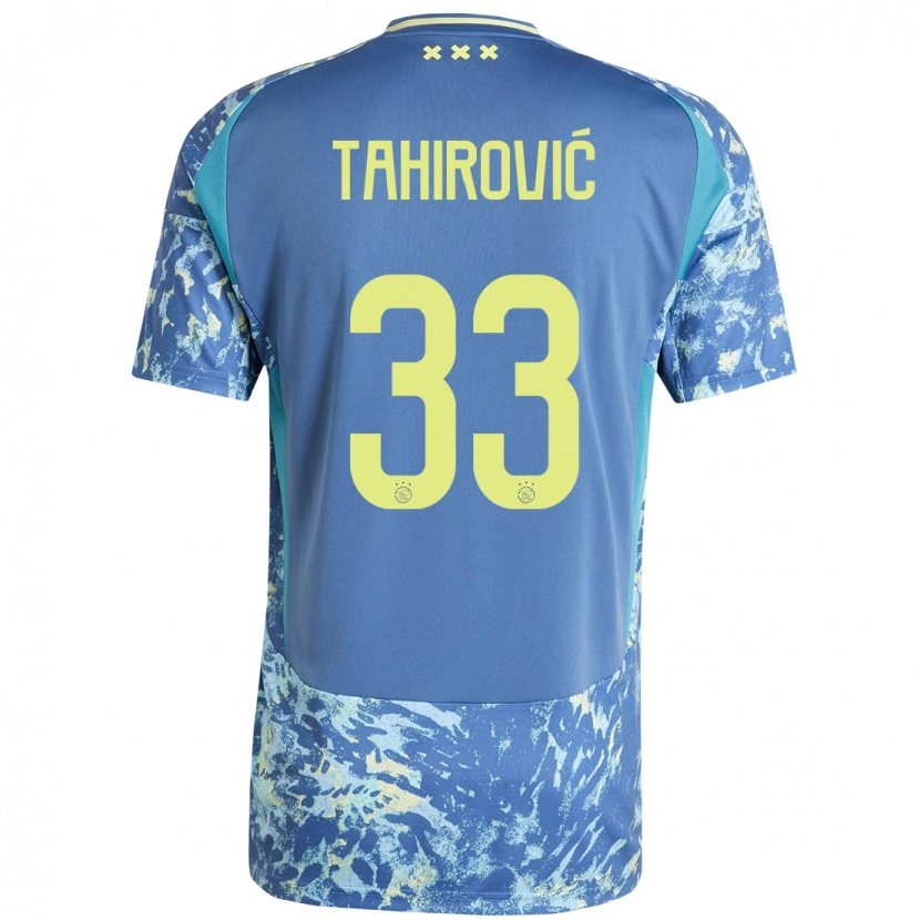 Danxen Män Benjamin Tahirovic #33 Grå Blå Gul Bortatröja Matchtröjor 2024/25 Tröjor T-Tröja