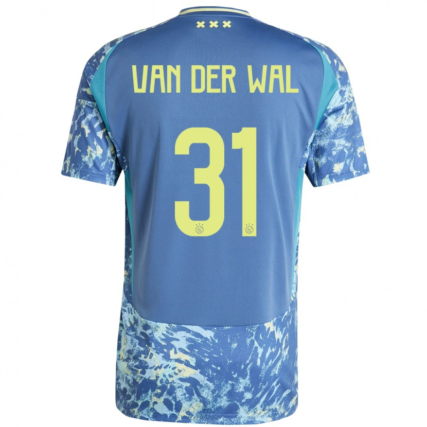 Danxen Män Dionne Van Der Wal #31 Grå Blå Gul Bortatröja Matchtröjor 2024/25 Tröjor T-Tröja