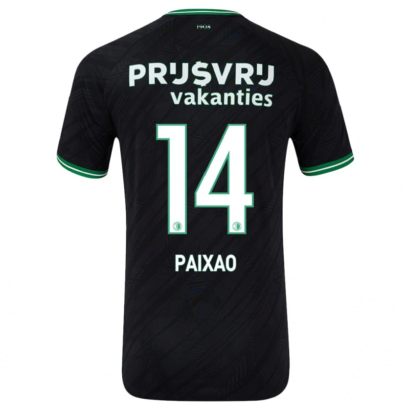 Danxen Män Igor Paixão #14 Svart Grön Bortatröja Matchtröjor 2024/25 Tröjor T-Tröja