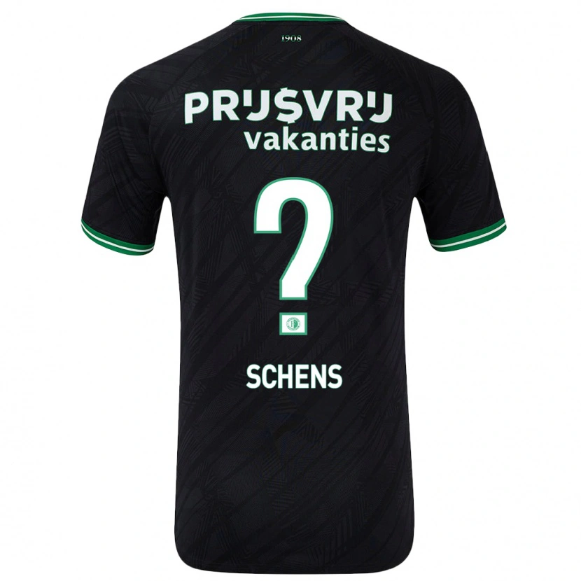 Danxen Män Twan Schens #0 Svart Grön Bortatröja Matchtröjor 2024/25 Tröjor T-Tröja