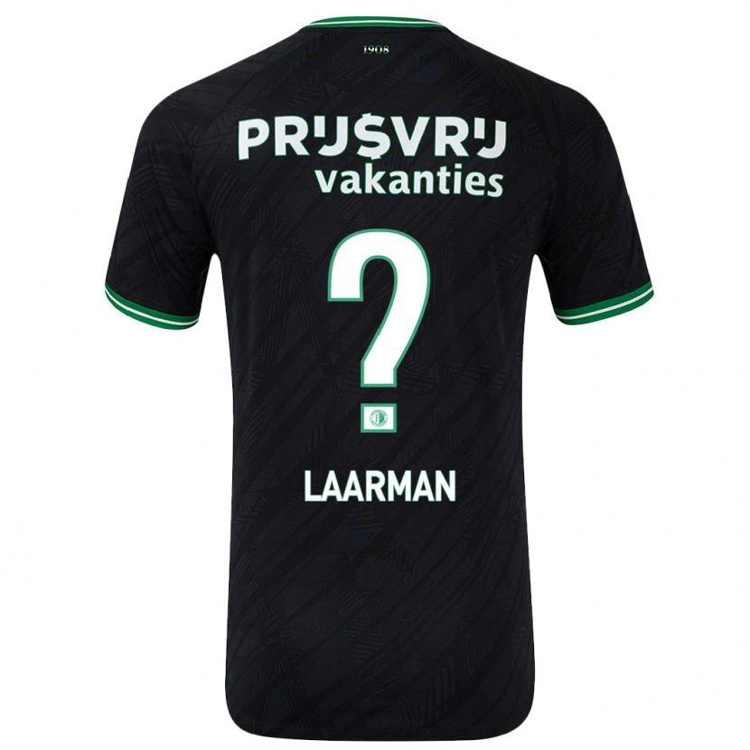 Danxen Män Jimmi Laarman #0 Svart Grön Bortatröja Matchtröjor 2024/25 Tröjor T-Tröja
