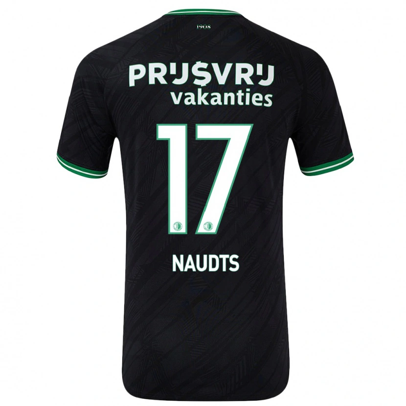 Danxen Män Jamir Naudts #17 Svart Grön Bortatröja Matchtröjor 2024/25 Tröjor T-Tröja