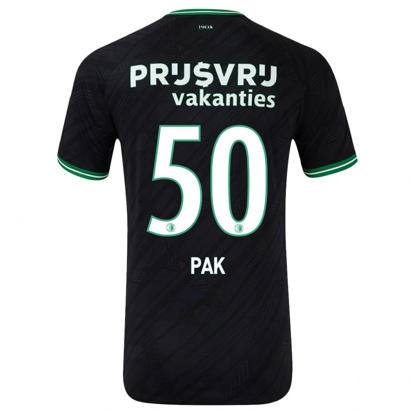 Danxen Män Sam Pak #50 Svart Grön Bortatröja Matchtröjor 2024/25 Tröjor T-Tröja