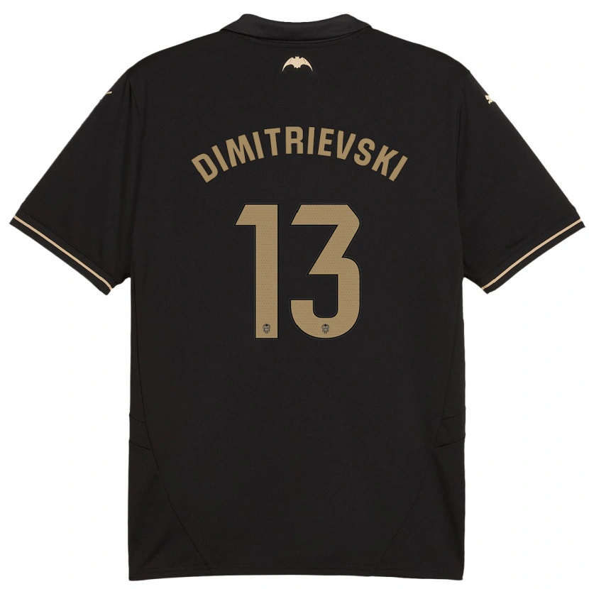 Danxen Män Stole Dimitrievski #13 Svart Bortatröja Matchtröjor 2024/25 Tröjor T-Tröja