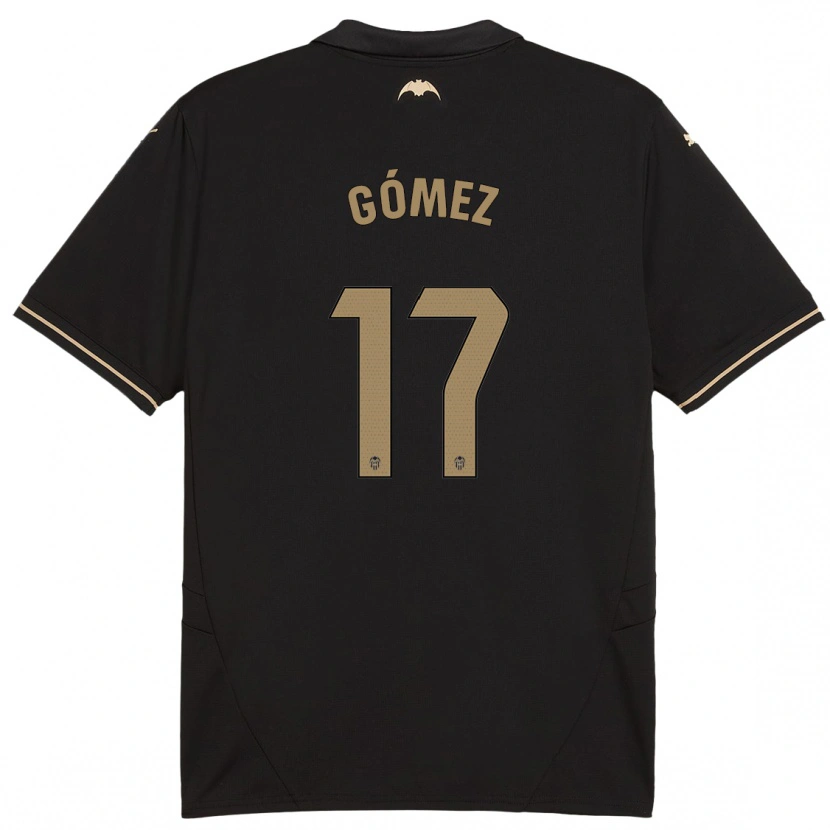 Danxen Män Dani Gómez #17 Svart Bortatröja Matchtröjor 2024/25 Tröjor T-Tröja