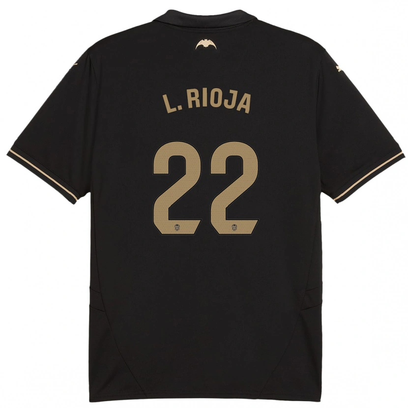Danxen Män Luis Rioja #22 Svart Bortatröja Matchtröjor 2024/25 Tröjor T-Tröja